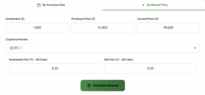 how to calculate crypto profit with leverage using a btc example including trading fees and price change