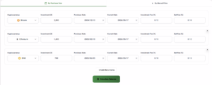 real crypto portfolio allocation strategy setup showing bitcoin ethereum bnb allocation percentages entry timing and fee structure for multi asset portfolio analysis