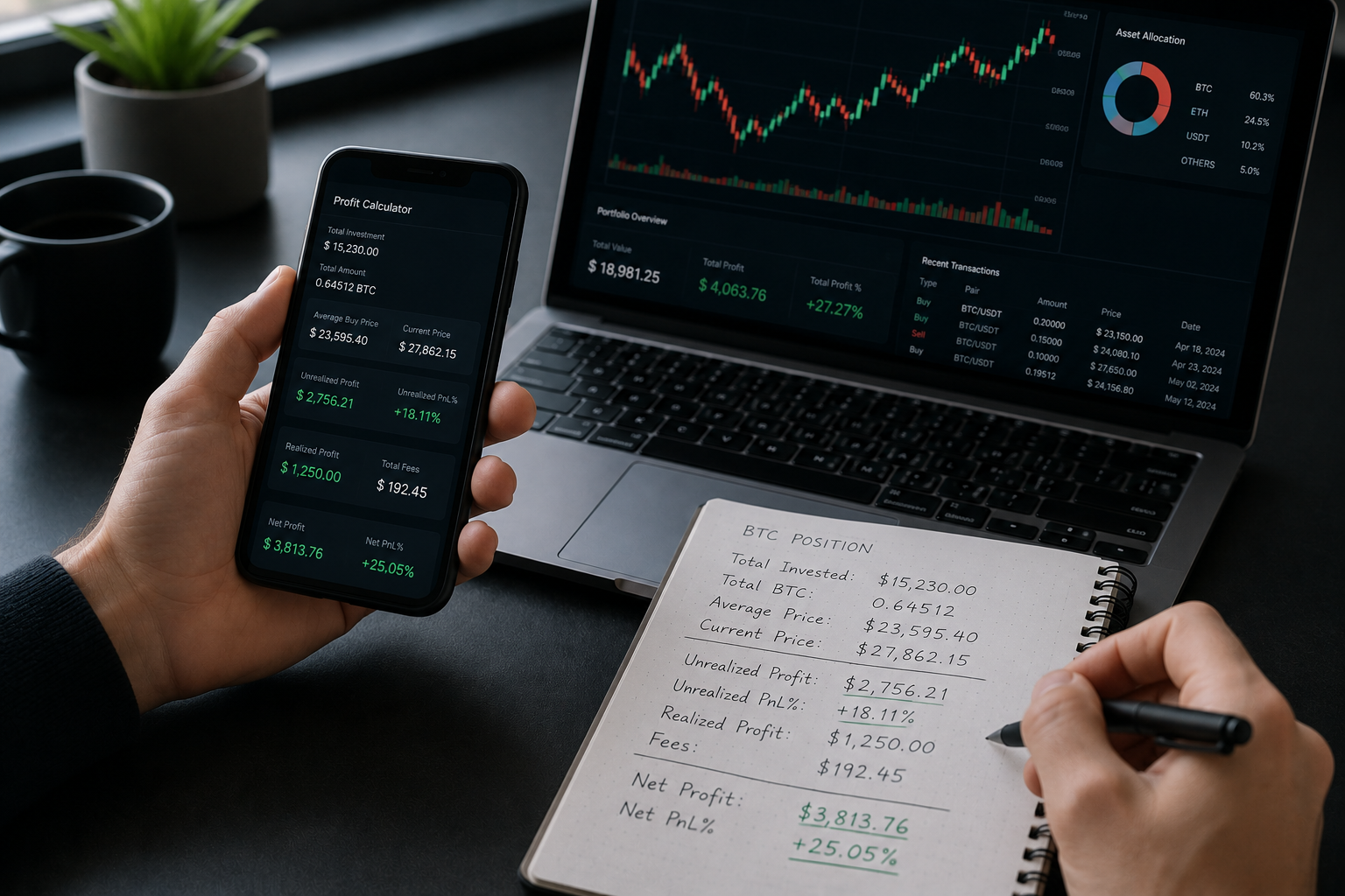 how to calculate crypto profit correctly using cost basis fees and portfolio data